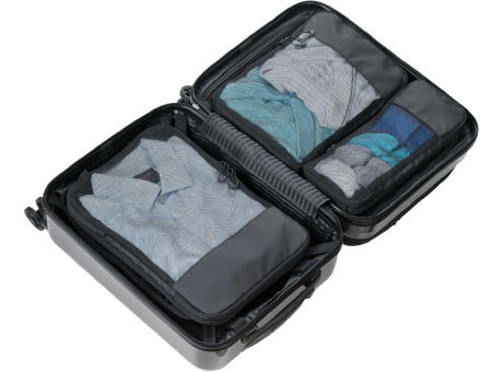 TROIKA Reise-Kompressionstaschen Set TROIKA BLACK PACKING CUBES