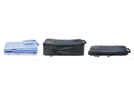 TROIKA Reise-Kompressionstaschen Set TROIKA BLACK PACKING CUBES