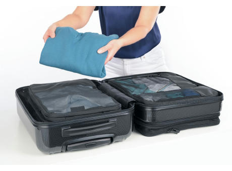 TROIKA Reise-Kompressionstaschen Set TROIKA BLACK PACKING CUBES