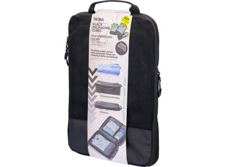 TROIKA Reise-Kompressionstaschen Set TROIKA BLACK PACKING CUBES