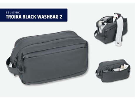 TROIKA Kulturbeutel TROIKA BLACK WASHBAG 2
