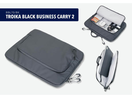 TROIKA Laptoptasche TROIKA BLACK BUSINESS CARRY 2