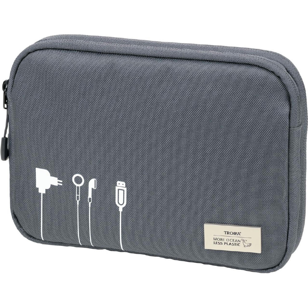 TROIKA Kabeltasche BLUE CYCLE TECH POUCH 2