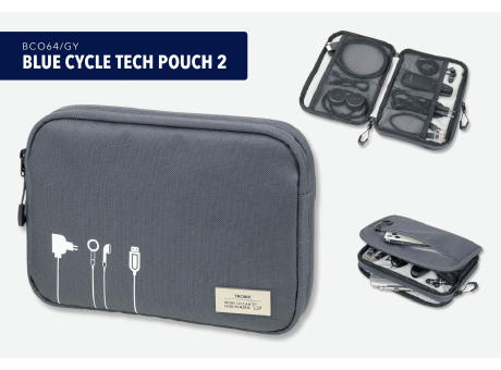 TROIKA Kabeltasche BLUE CYCLE TECH POUCH 2