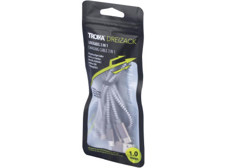 TROIKA Ladekabel TROIKA DREIZACK