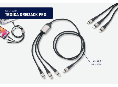TROIKA Schnellladekabel TROIKA DREIZACK PRO
