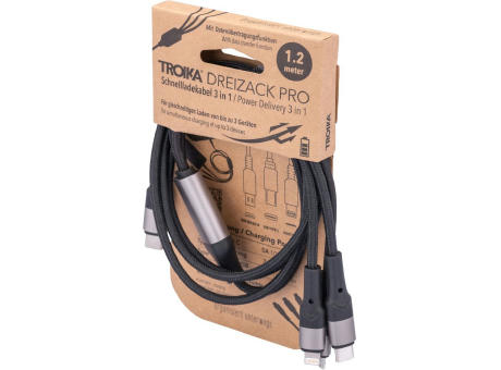TROIKA Schnellladekabel TROIKA DREIZACK PRO
