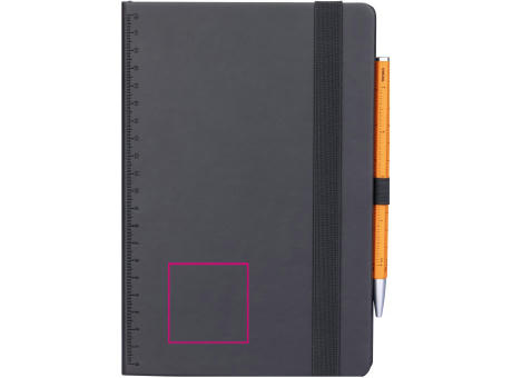 TROIKA Notizblock BLACK SLIMPAD A5