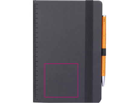 TROIKA Notizblock BLACK SLIMPAD A5