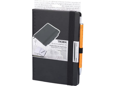 TROIKA Notizblock BLACK SLIMPAD A5