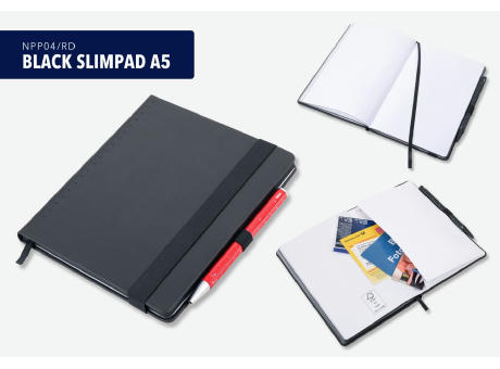 TROIKA Notizblock BLACK SLIMPAD A5