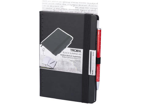 TROIKA Notizblock BLACK SLIMPAD A5