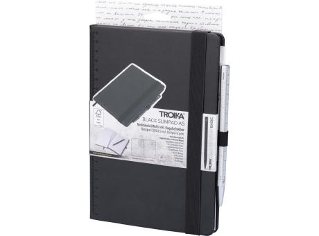 TROIKA Notizblock BLACK SLIMPAD A5