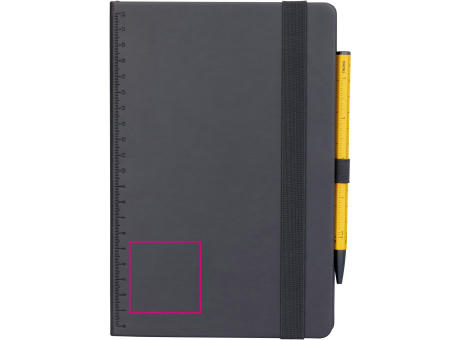 TROIKA Notizblock BLACK SLIMPAD A5