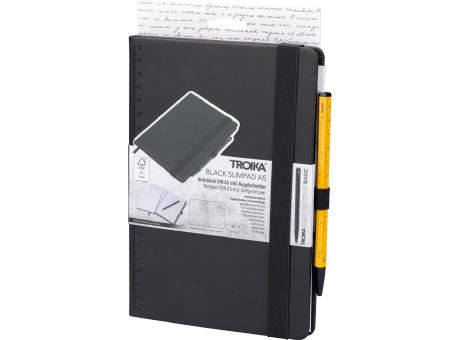 TROIKA Notizblock BLACK SLIMPAD A5