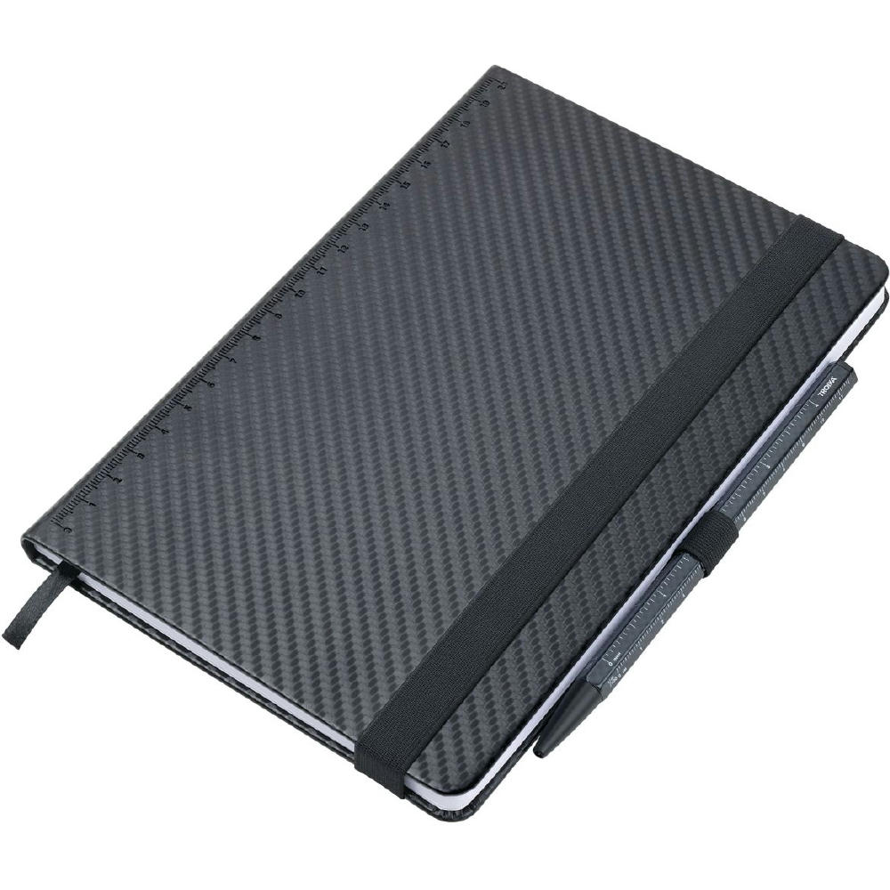 TROIKA Notizblock SLIMPAD A5 CARBON