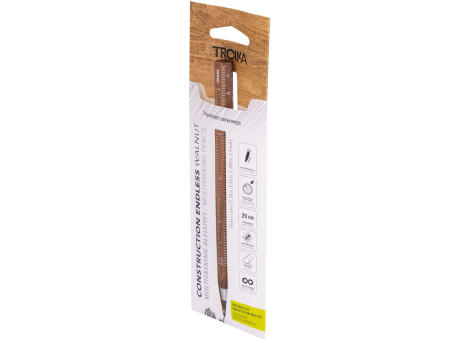 TROIKA Multitasking-Bleistift CONSTRUCTION ENDLESS WALNUT