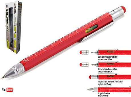 TROIKA Multitasking-Kugelschreiber CONSTRUCTION