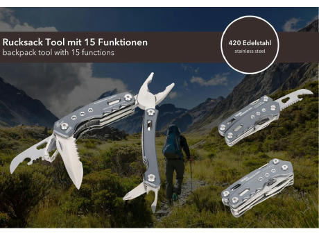 TROIKA Multifunktions-Werkzeug RUCKSACK TOOL