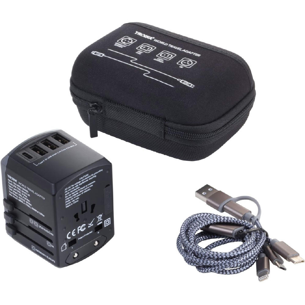 TROIKA Reiseadapter-Set TROIKA WORLD TRAVEL ADAPTER