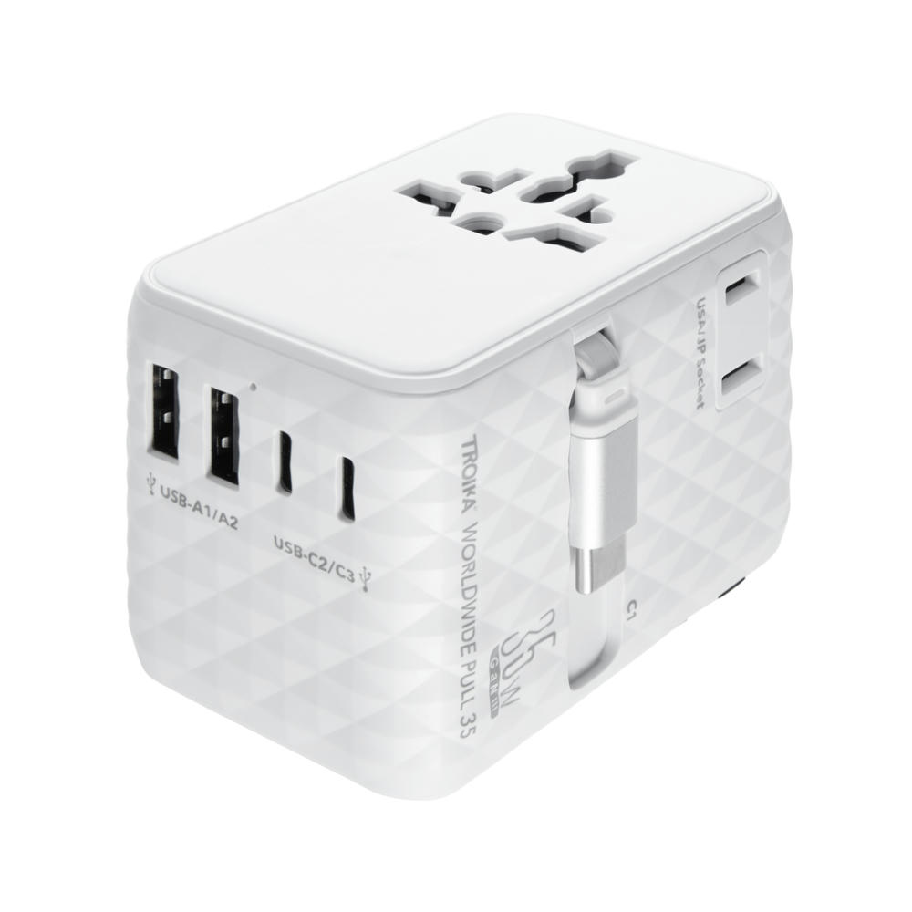 TROIKA Reiseadapter WORLDWIDE PULL 35