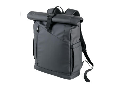 TROIKA Roll Top Rucksack TROIKA BLACK ROLL TOP