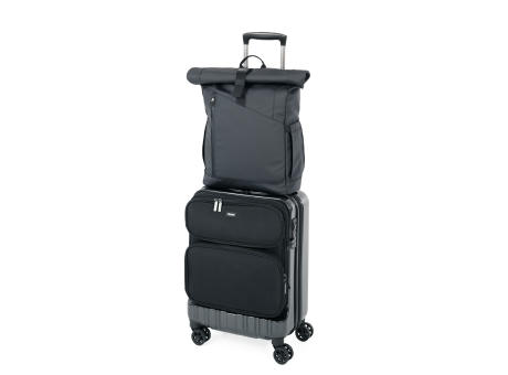 TROIKA Roll Top Rucksack TROIKA BLACK ROLL TOP