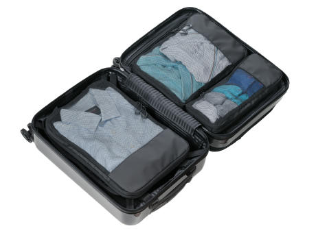 TROIKA Reise-Kompressionstaschen Set TROIKA BLACK PACKING CUBES
