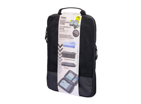 TROIKA Reise-Kompressionstaschen Set TROIKA BLACK PACKING CUBES