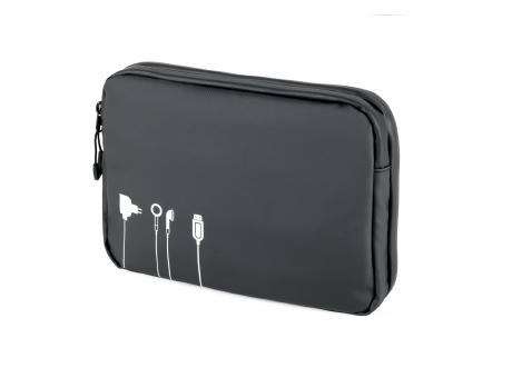 TROIKA Kabeltasche TROIKA BLACK TECH POUCH 2