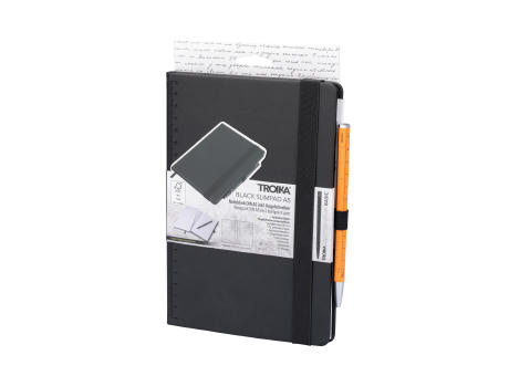 TROIKA Notizblock BLACK SLIMPAD A5