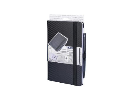 TROIKA Notizblock SLIMPAD A5 CARBON
