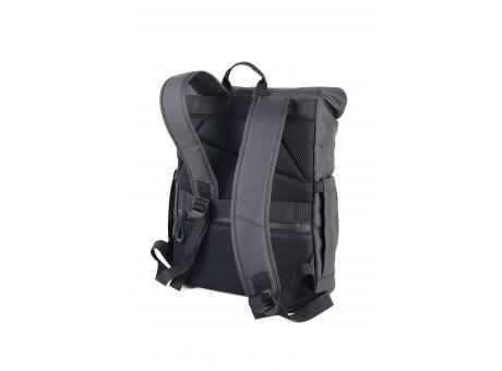 TROIKA Roll Top Rucksack TROIKA BLACK ROLL TOP