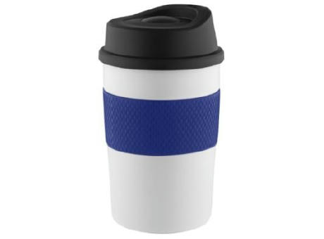 Metmaxx® Thermobecher "CremaCoffeeHouse" weiß/Ring blau