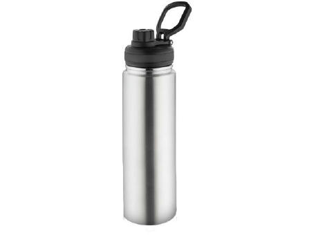 Metmaxx® Thermoflasche "GenerationRefillTheOneDeLuxe" silber/Ring oben schwarz