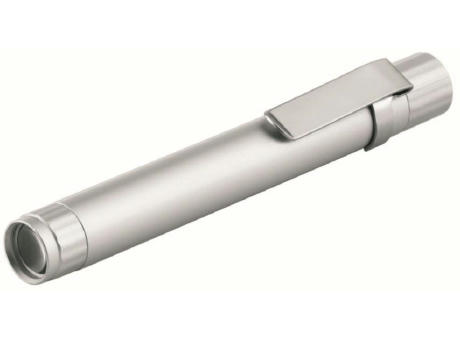 Metmaxx® LED Megabeam Lampe "TechPen" silber (Warm White Light)