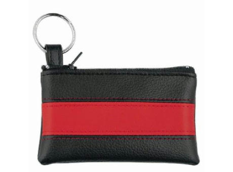 CreativDesign® Schlüsseltasche "LookPlus" schwarz/rot