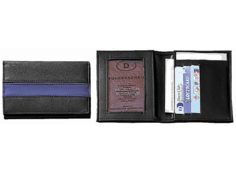 CreativDesign® Ausweistasche "ColourLogo" schwarz/blau