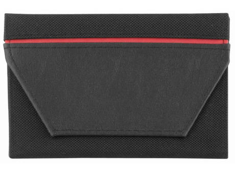 CreativDesign® Ausweistasche "ColourStripe" schwarz/rot