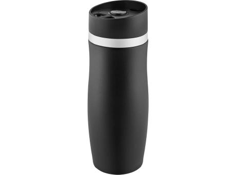 Metmaxx® Thermobecher "CremaExtensaNero" schwarz/Ring weiß