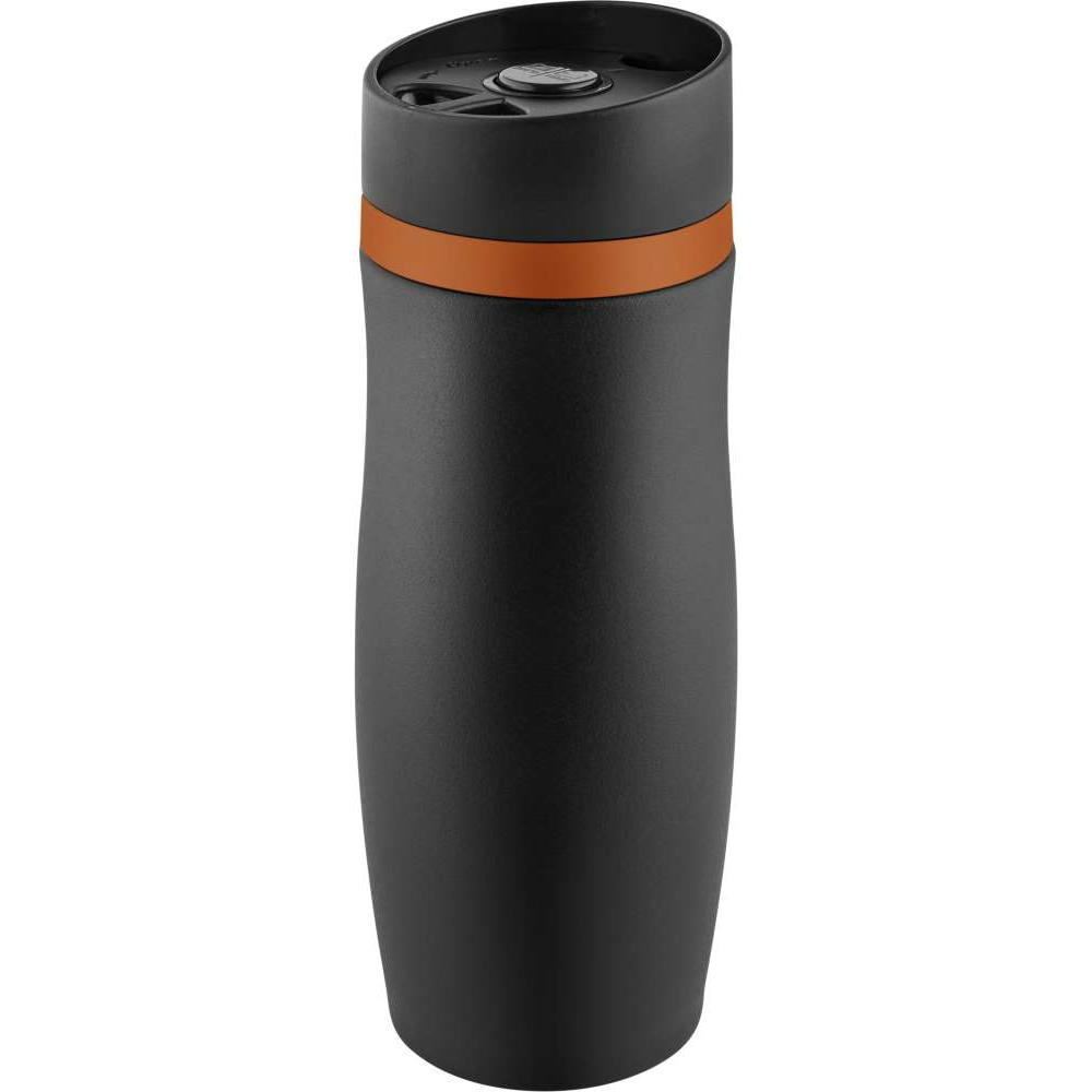 Metmaxx® Thermobecher "CremaExtensaNero" schwarz/Ring orange