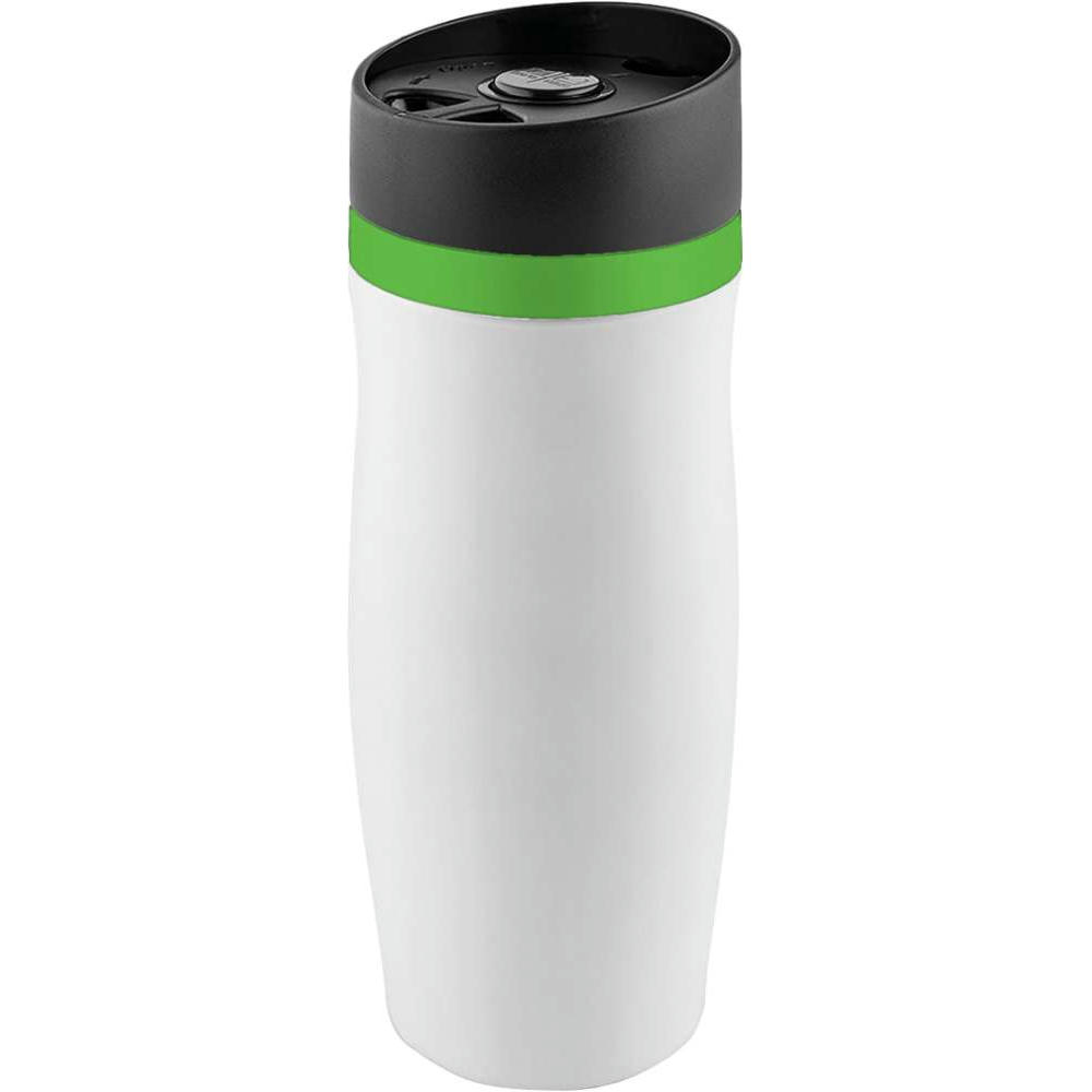 Metmaxx® Thermobecher "CremaExtensa" weiß/Ring grün