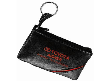 CreativDesign® Schlüsseltasche "CD" schwarz/rot