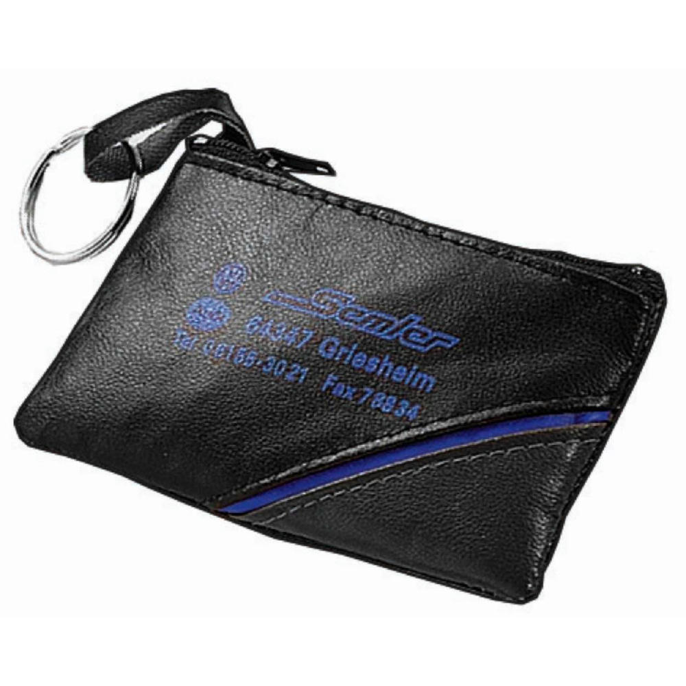 CreativDesign® Schlüsseltasche "CD" schwarz/blau