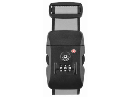 thanxx® Koffergurt "TSATravel" silber