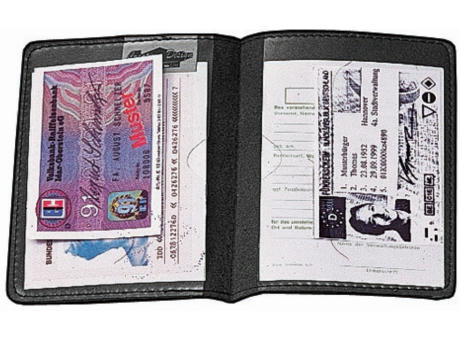 CreativDesign® Ausweistasche "Paper Label 2" schwarz