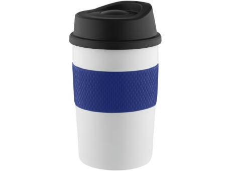 Metmaxx® Thermobecher "CremaCoffeeHouse" weiß/Ring blau
