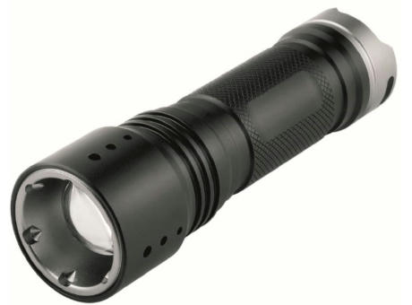 Metmaxx® LED MegaBeam Taschenlampe "PowerFocus5Watt" schwarz