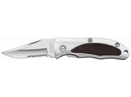 Metmaxx® Taschenmesser "HunterPlus" silber/schwarz