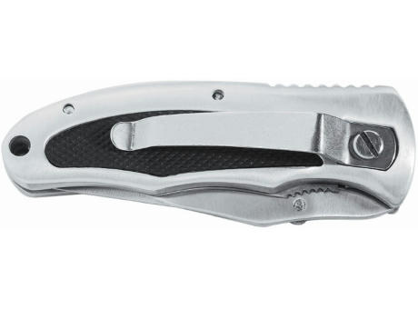 Metmaxx® Taschenmesser "HunterPlus" silber/schwarz